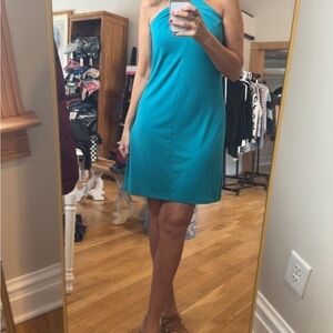 Michael Kors Vibrant Blue Strapless Dress